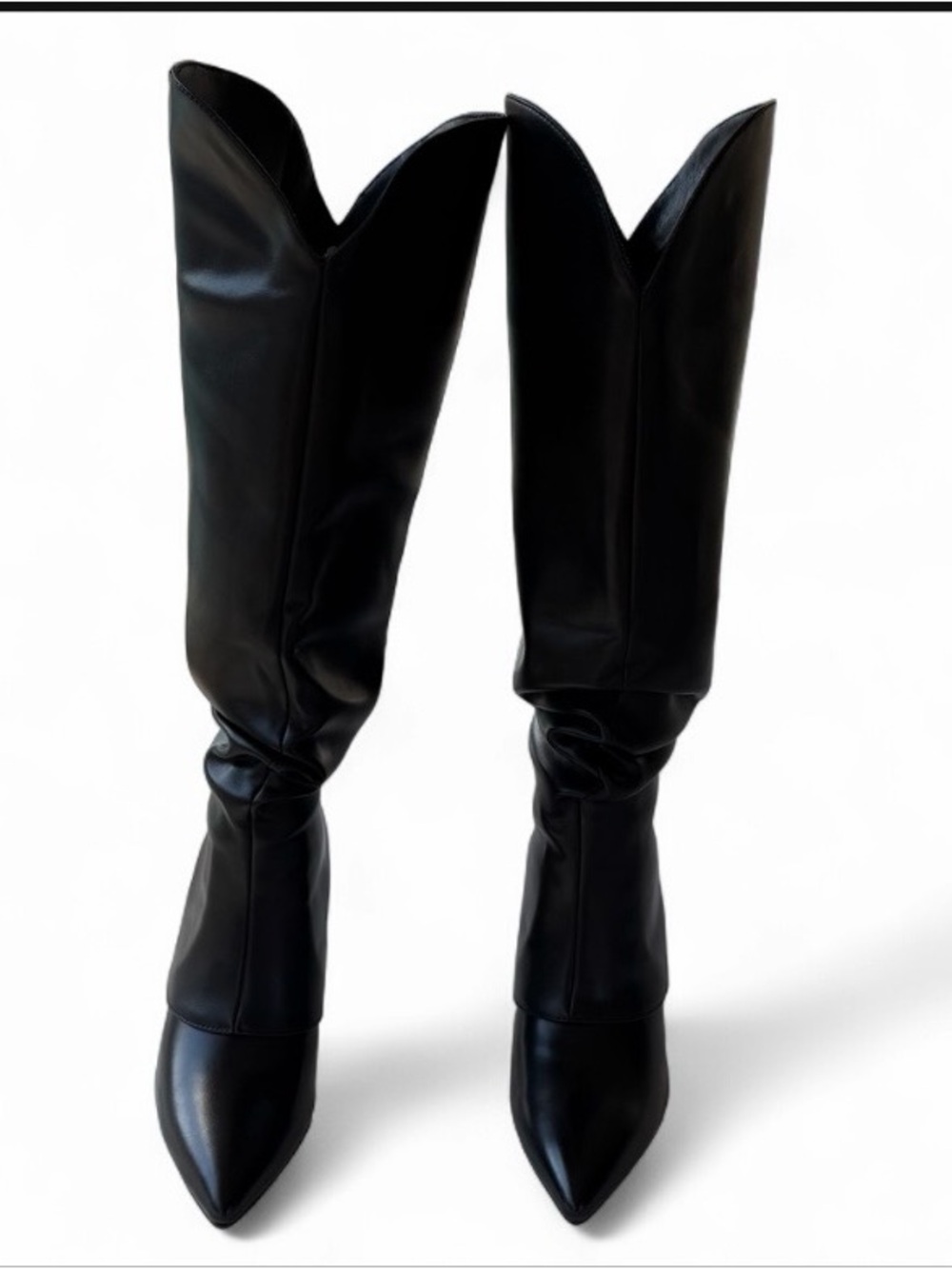 NEW Women's Black Knee-High Pointed Toe Boots